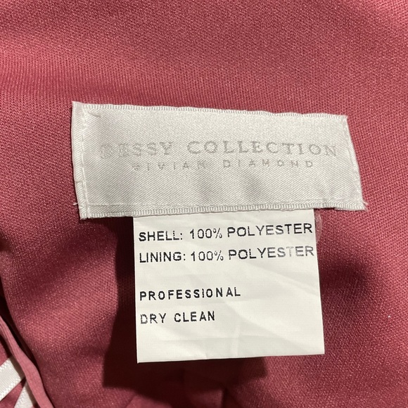 Dessy Collection Vivian Diamond Chiffon Maternity Dress in Rosewood - Picture 8 of 8